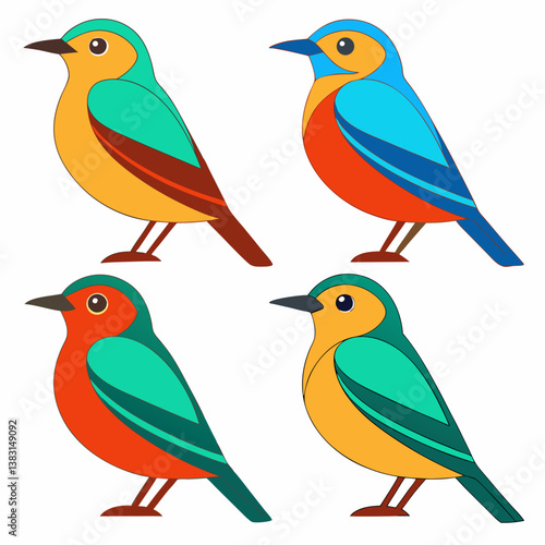 set of birds