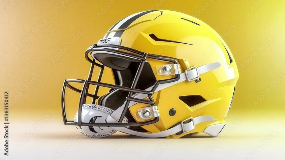 Fototapeta premium Yellow football helmet