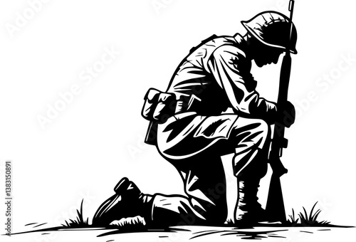 Honoring fallen heroes memorial day tribute national cemeteries illustration somber atmosphere side view sacrifice and remembrance