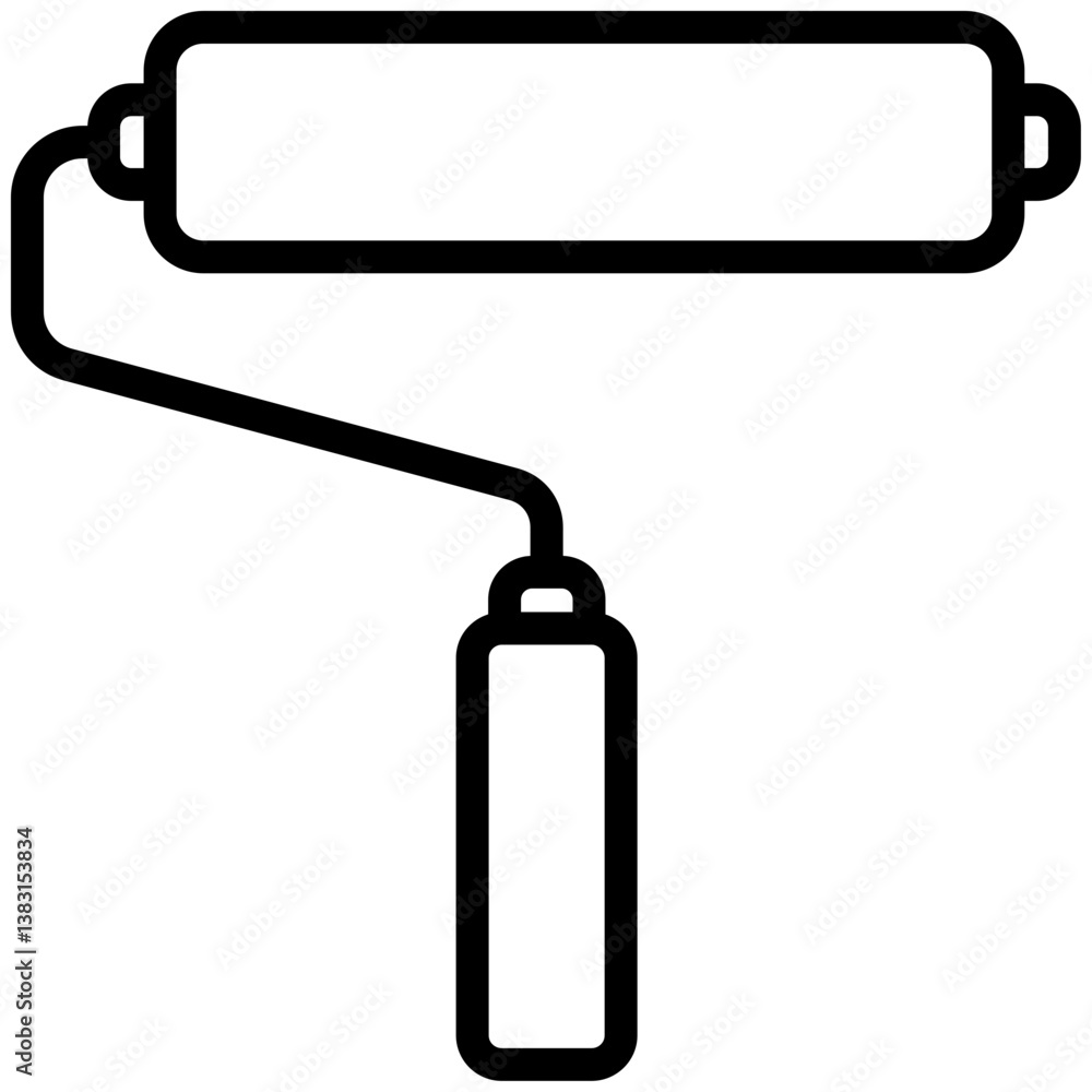 Fototapeta premium Paint roller icon for labour day, website, application, printing, document, poster design, etc