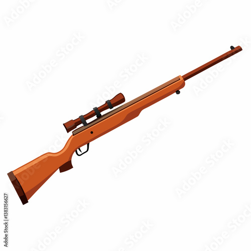 assault rifle isolated on white