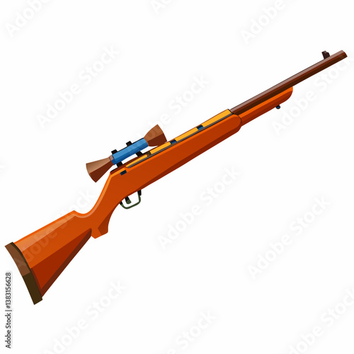 assault rifle isolated on white