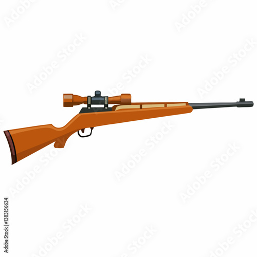 assault rifle isolated on white