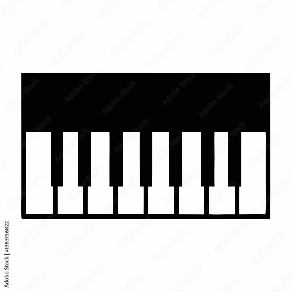 Vector illustration of piano keys isolated on white background Vector illustration of piano keys isolated on white background