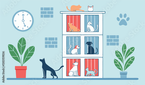Animal Shelter & Pet Care: Volunteers Helping Cats & Dogs, Adoption, Feeding & Veterinary Care.
