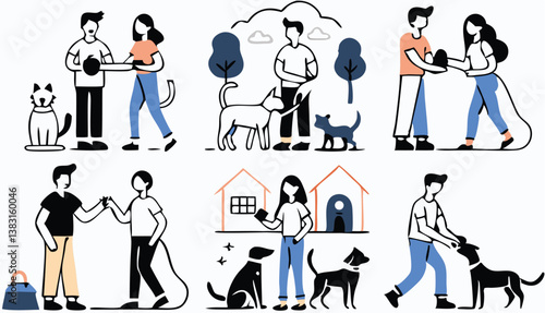 Animal Shelter & Pet Care: Volunteers Helping Cats & Dogs, Adoption, Feeding & Veterinary Care.