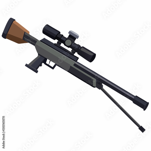 assault rifle isolated
