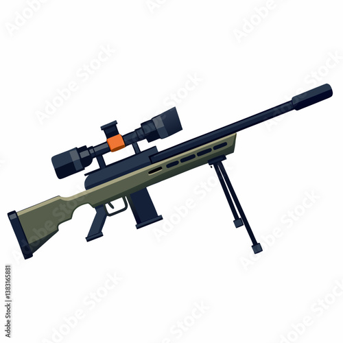 assault rifle isolated