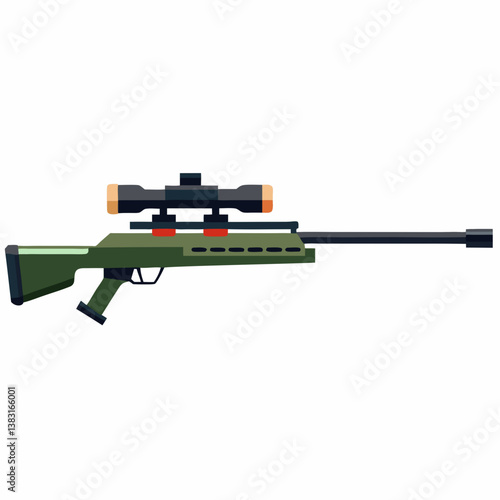assault rifle isolated