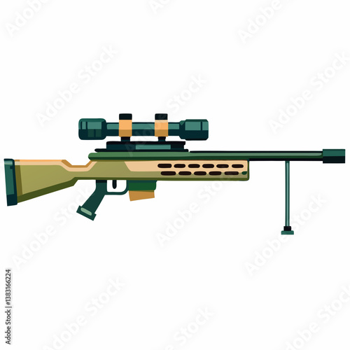 assault rifle isolated