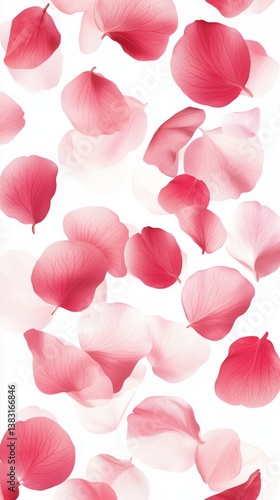 Delicate Pink Petals Creating a Soft, Flowing Pattern on a Light Background
