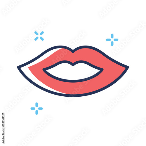Get this beautifully designed line icon of lips