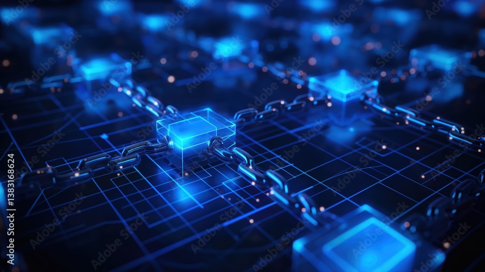 An isometric digital information network showcasing AI, Big Data, and Blockchain technologies is suitable for UI design and data-driven graphics. An isometric digital information network showcasing AI, Big Data, and Blockchain technologies is suitable for UI design and data-driven graphics.
