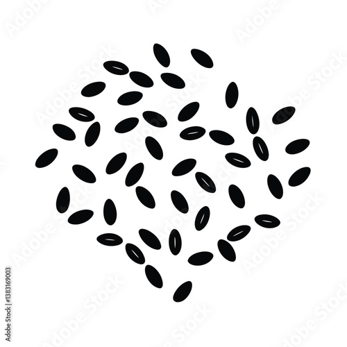 black and white flaxseeds