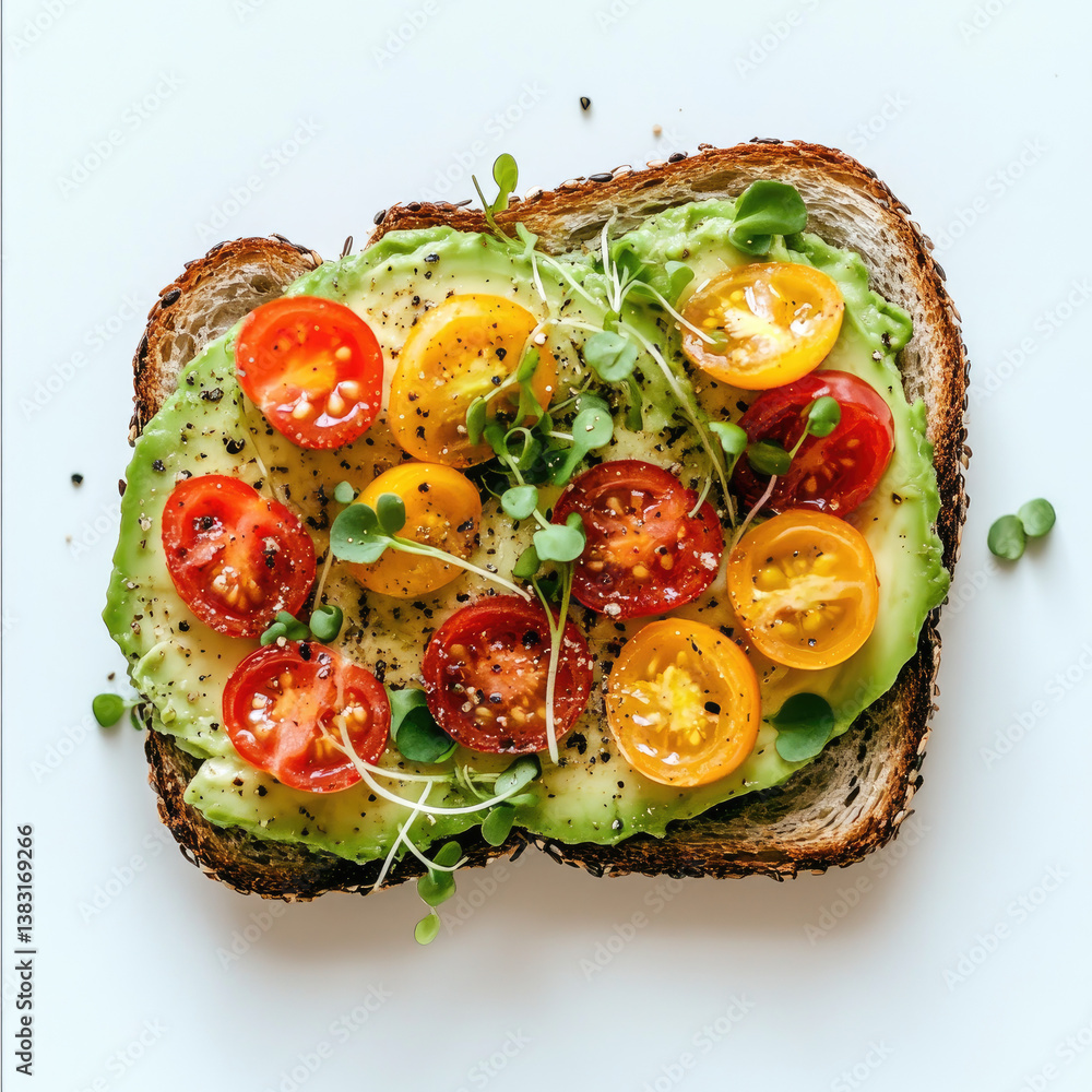 sandwich with salmon and vegetables