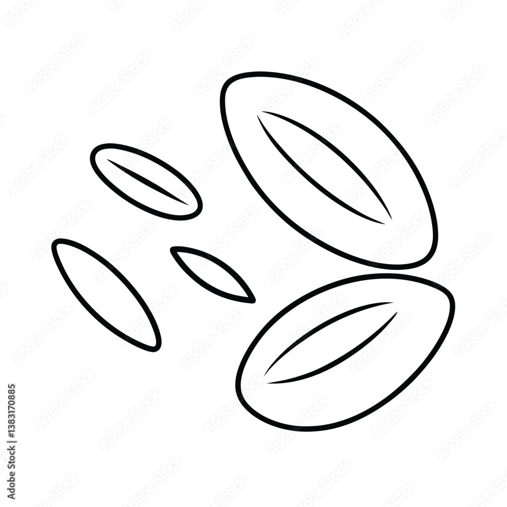Fototapeta premium coffee beans vector illustration