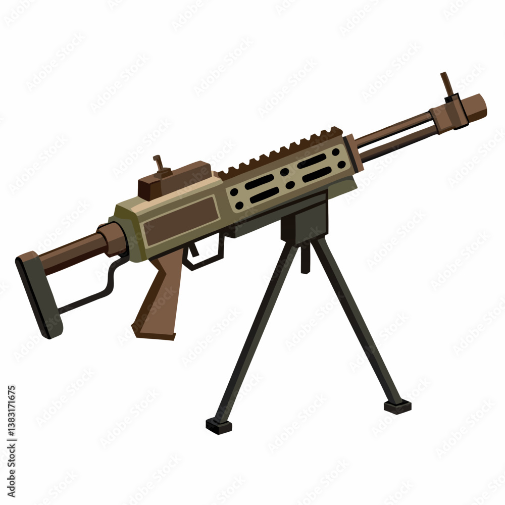 machine gun isolated on white machine gun isolated on white
