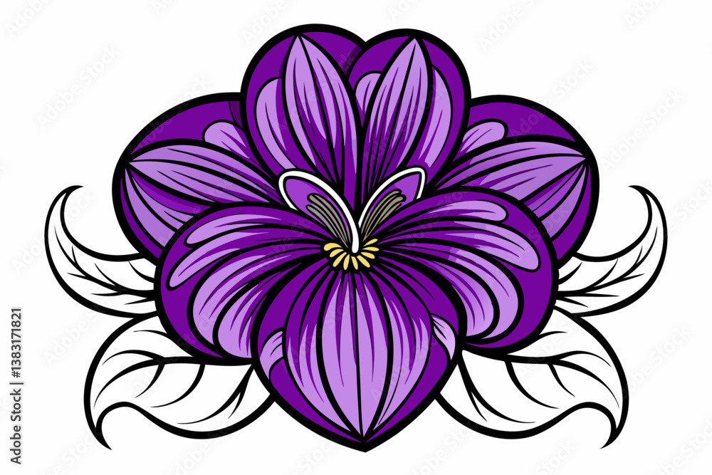 Obraz premium coloring page line art the violet black vector
