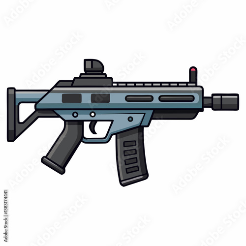assault rifle vector