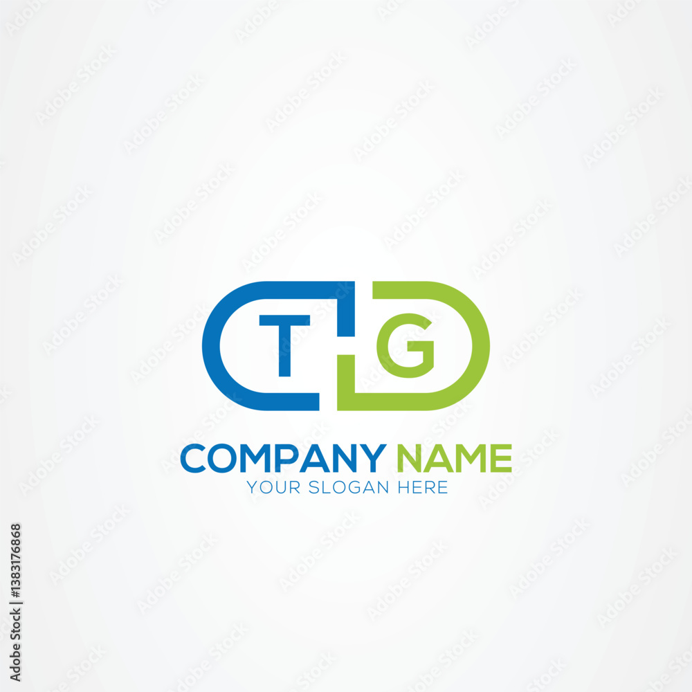 Fototapeta premium Minimal Monogram Letter TG Medicine Logo Elements