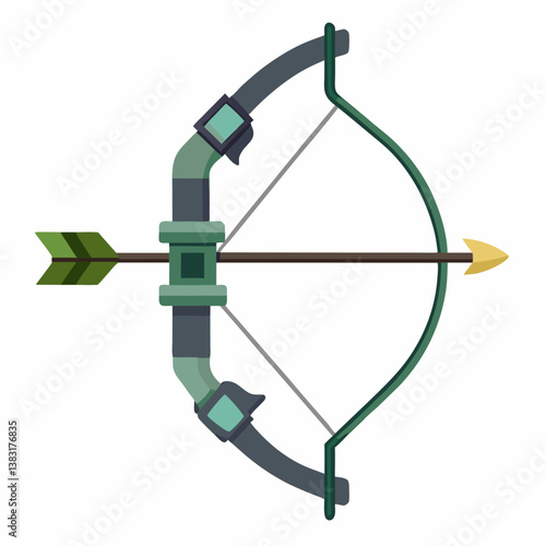 vector illustration of an arrow with a bow