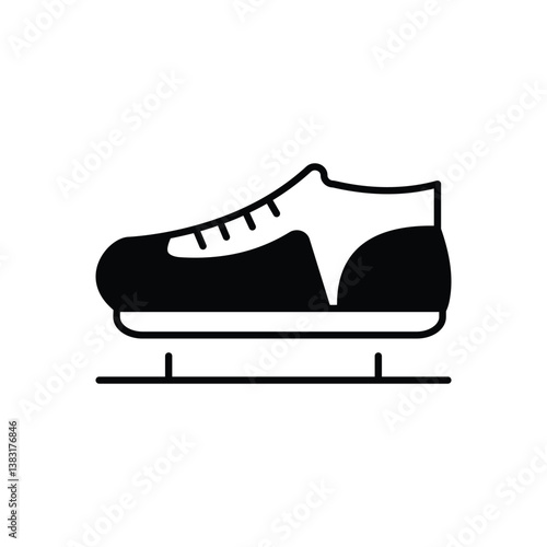 SKATE vector icon stock illustration