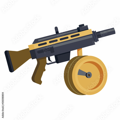 assault rifle vector illustration