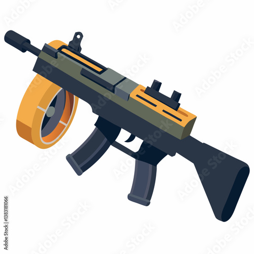 assault rifle vector illustration