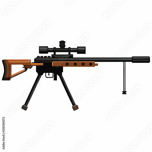 assault rifle vector