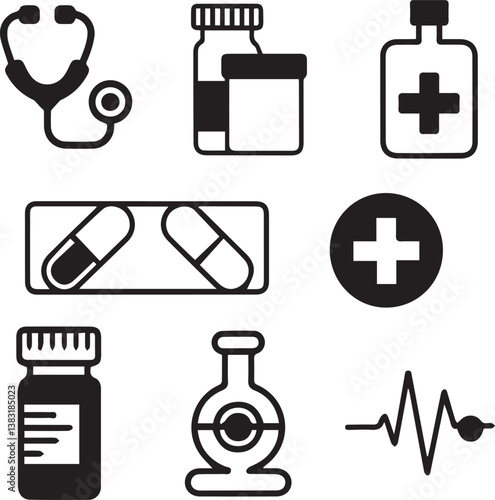 Essential Medical Equipment Vector Set