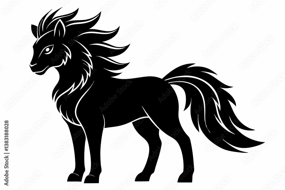 Obraz premium coloring page silhouette black vector