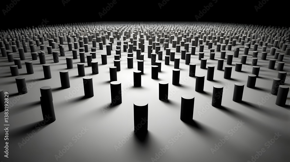 Obraz premium black and white background pillers