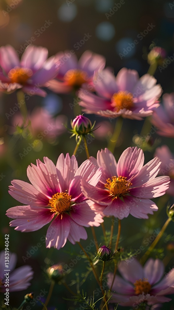 Obraz premium pink cosmos flowers