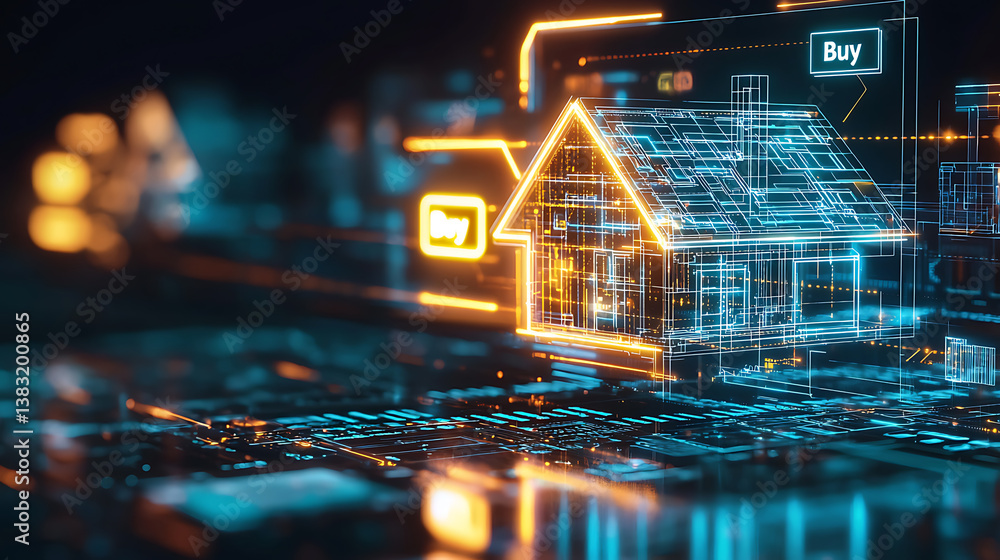 Real estate virtual buying experience digital landscape 3d graphics technology futuristic viewpoint Real estate virtual buying experience digital landscape 3d graphics technology futuristic viewpoint