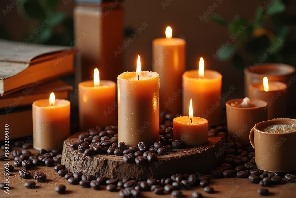 Artistic Coffee Candle Display Artistic Coffee Candle Display
