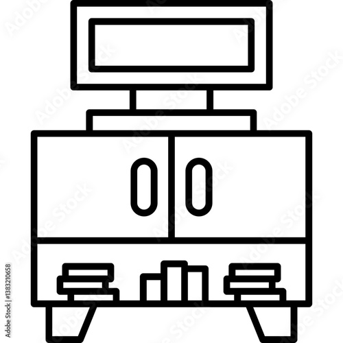 tv set vector