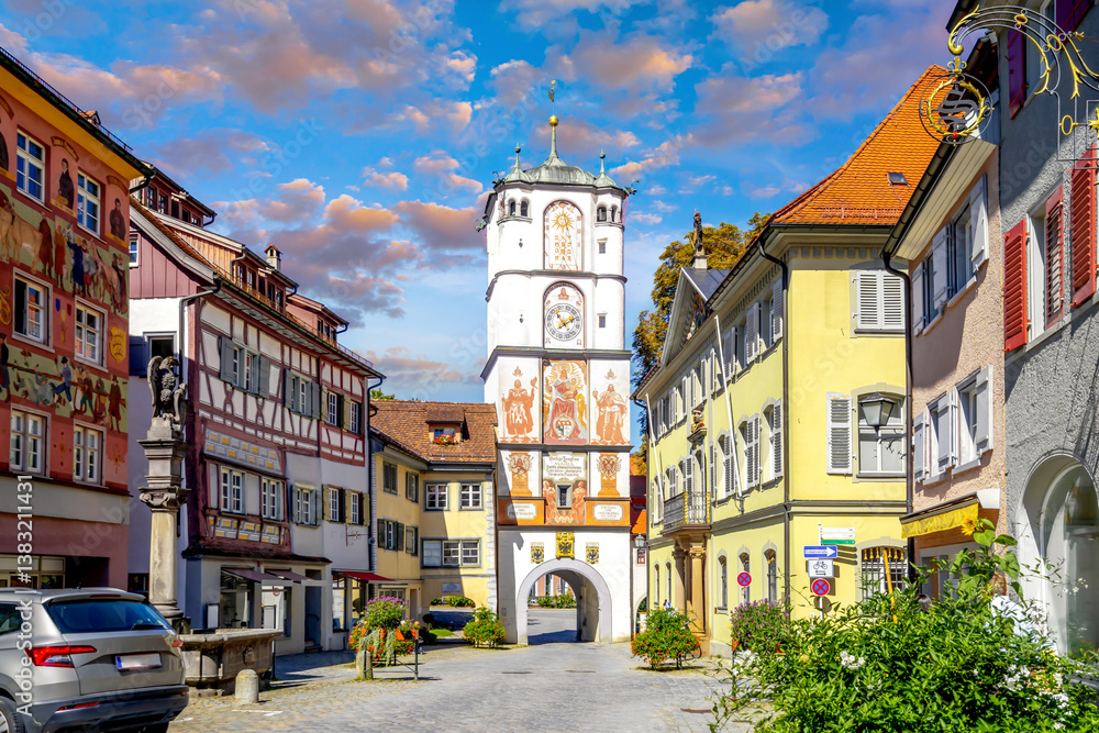 Fototapeta premium Altstadt, Wangen im Allgaeu, Deutschland 