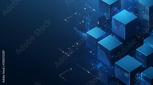 Abstract blue square background