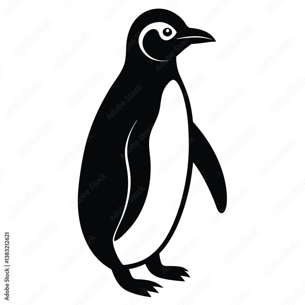Obraz premium Penguins Vector Silhouette