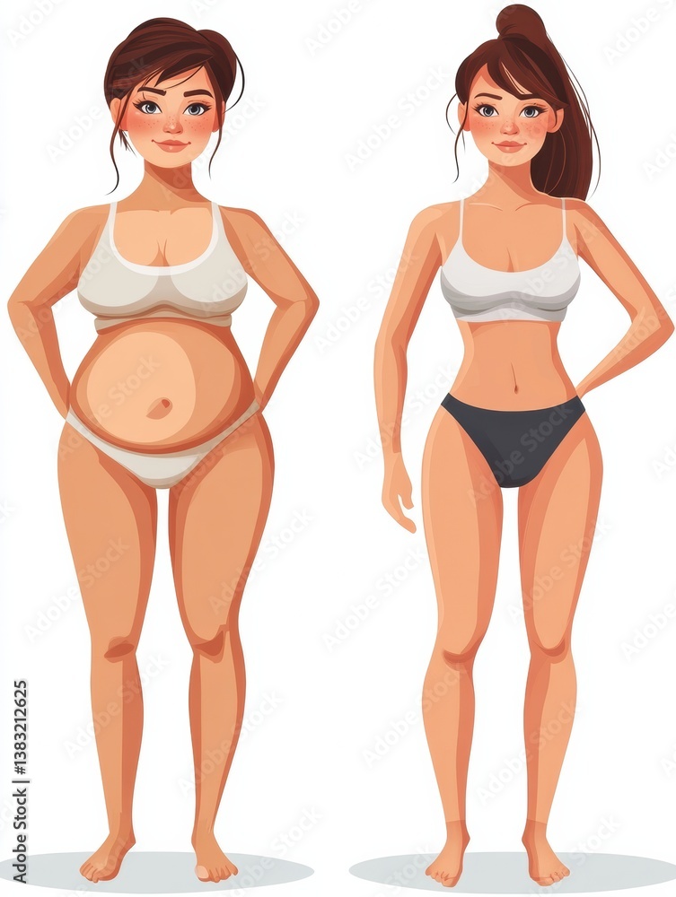 Transformation journey of a girl from plus-sized to fit through dedication and hard work over time Transformation journey of a girl from plus-sized to fit through dedication and hard work over time