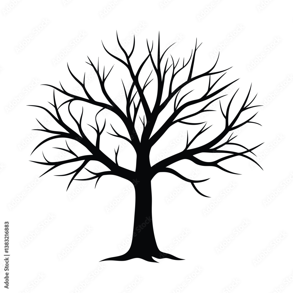Obraz premium vector tree silhouette