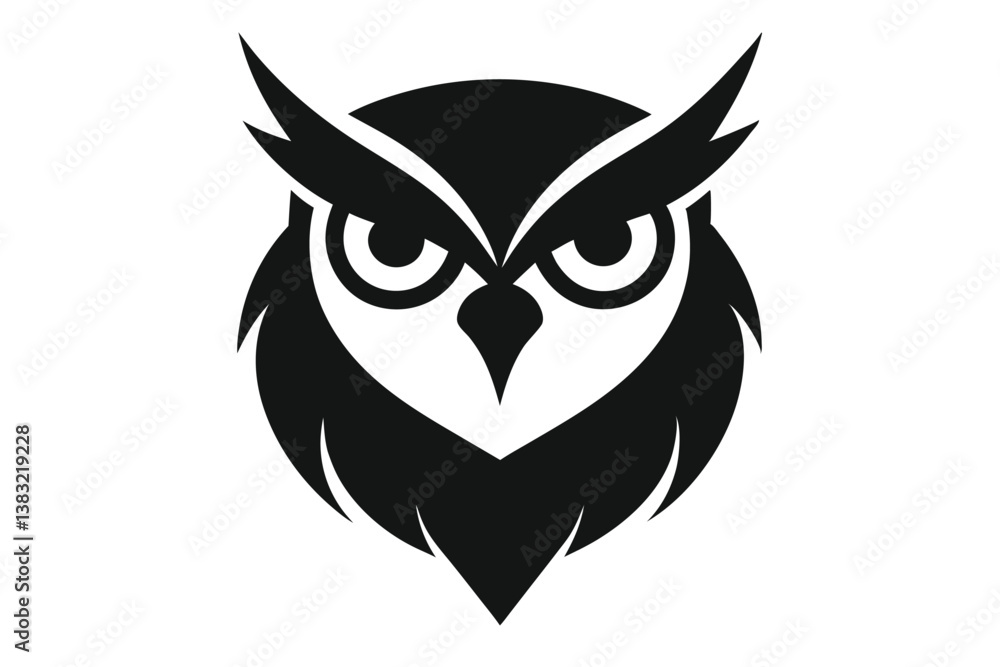 owl on white background owl on white background