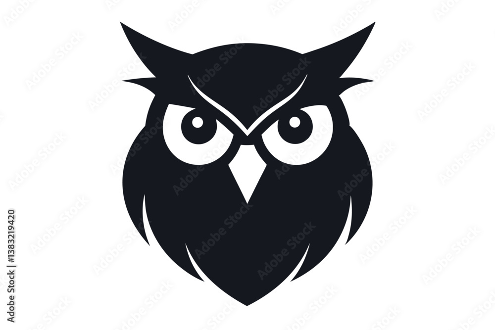 owl on white background owl on white background