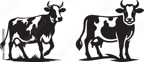 goat on a white background. The Beauty of Black: Cow Silhouettes Reimagined