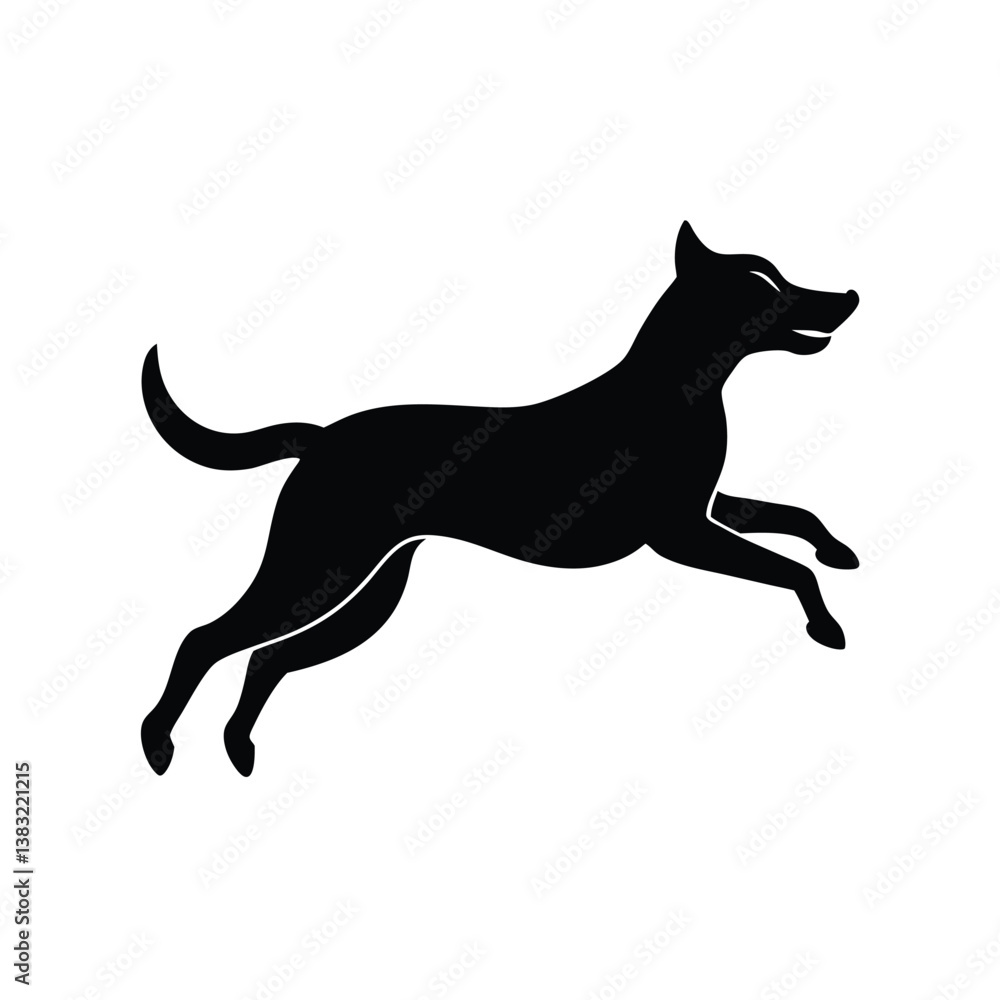 silhouette of a dog running silhouette of a dog running