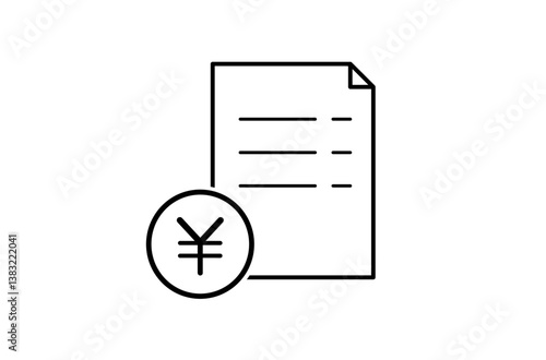 お金と明細書のアイコン