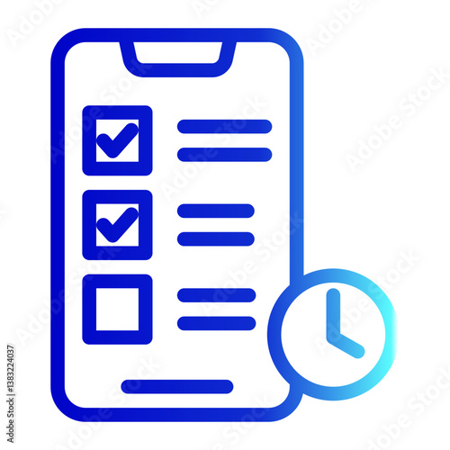 List Icon Outline Gradient Style for Digital Marketing Pack Icon Themes