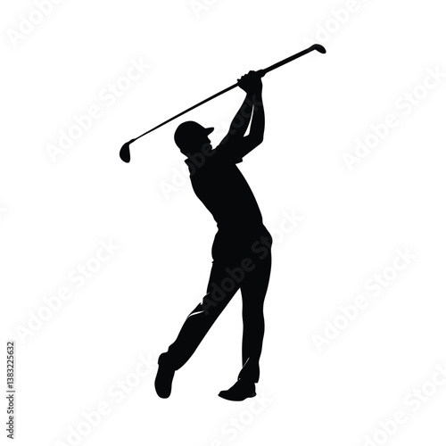 golfer hitting a golf ball