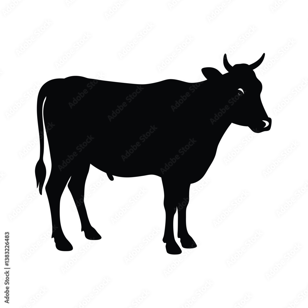 silhouette of a cow silhouette of a cow