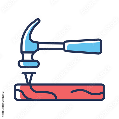 Get a sight of this latest outline icon of nail fixing